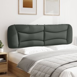 Coussin de tête de lit Hvar gris foncé 180 cm tissu 633377633377
