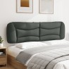Coussin de tête de lit Hvar gris foncé 180 cm tissu 633377633377