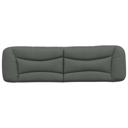 Coussin de tête de lit Hvar gris foncé 180 cm tissu 633377633377