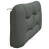 Coussin de tête de lit Hvar gris foncé 180 cm tissu 633377633377