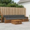 Ensemble de canapés d'extérieur 5 pcs Naturel et Anthracite 633378633378