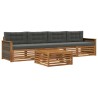 Ensemble de canapés d'extérieur 5 pcs Naturel et Anthracite 633378633378