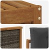 Ensemble de canapés d'extérieur 5 pcs Naturel et Anthracite 633378633378