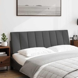 Coussin de tête de lit Hanko gris foncé 160 cm tissu 633379633379