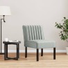 Fauteuil sans accoudoirs gris clair velours 633384633384