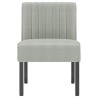 Fauteuil sans accoudoirs gris clair velours 633384633384
