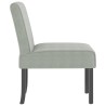 Fauteuil sans accoudoirs gris clair velours 633384633384
