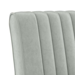 Fauteuil sans accoudoirs gris clair velours 633384633384