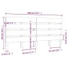 Tête de lit 200x3x80 cm Bois massif de pin 633385633385