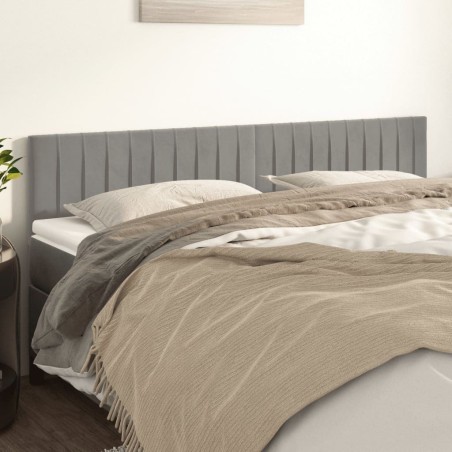 Têtes de lit Gris clair 200x5x78/88 cm Velours 633394633394
