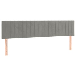Têtes de lit Gris clair 200x5x78/88 cm Velours 633394633394