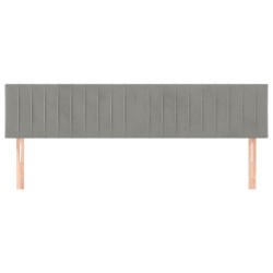 Têtes de lit Gris clair 200x5x78/88 cm Velours 633394633394