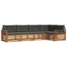 Ensemble de canapés d'extérieur 5 pcs Naturel et Anthracite 633399633399