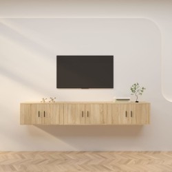 Meubles TV muraux 3 pcs chêne sonoma 80x34,5x40 cm 633407633407