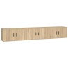 Meubles TV muraux 3 pcs chêne sonoma 80x34,5x40 cm 633407633407