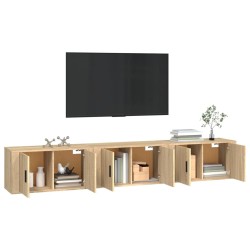 Meubles TV muraux 3 pcs chêne sonoma 80x34,5x40 cm 633407633407