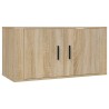 Meubles TV muraux 3 pcs chêne sonoma 80x34,5x40 cm 633407633407