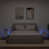 Meubles TV muraux avec lumières LED 2 pcs blanc 30,5x35x30 cm 633409633409