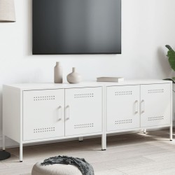 Meubles TV 2 pcs blanc 68x39x50,5 cm acier 633410633410