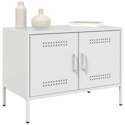 Meubles TV 2 pcs blanc 68x39x50,5 cm acier 633410633410