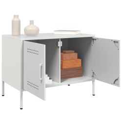 Meubles TV 2 pcs blanc 68x39x50,5 cm acier 633410633410