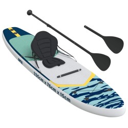 Planche de SUP avec siège 2-en-1 APEX 335 x 76 x 15 cm Bleu 633413633413
