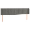 Tête de lit à LED Gris clair 203x16x78/88 cm Velours 633414633414