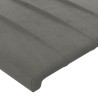 Tête de lit à LED Gris clair 203x16x78/88 cm Velours 633414633414