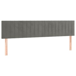 Tête de lit à LED Gris clair 200x5x78/88 cm Velours 633415633415