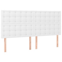 Tête de lit à LED Blanc 160x5x118/128 cm Similicuir 633417633417