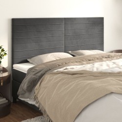 Tête de lit Gris foncé 180 x 5 x 118/128 cm Velours 633418633418