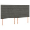 Tête de lit Gris foncé 180 x 5 x 118/128 cm Velours 633418633418