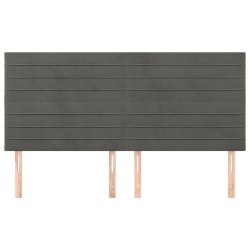 Tête de lit Gris foncé 180 x 5 x 118/128 cm Velours 633418633418