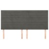 Tête de lit Gris foncé 180 x 5 x 118/128 cm Velours 633418633418