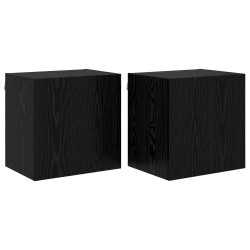 Meubles TV muraux Montage mural 2 pcs Chêne noir 40,5x30x40cm 633421633421