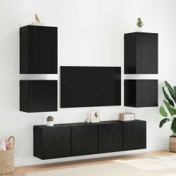 Meubles TV muraux Montage mural 2 pcs Chêne noir 40,5x30x40cm 633421633421