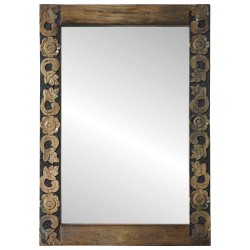 Miroir mural Brun Noyé 70 x 50 cm Bois d'ingénierie et verre 633422633422