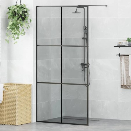 Mur de Douche à L'Italienne Noir 100 x 195 cm verre trempé 633428633428