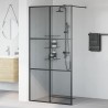 Mur de Douche à L'Italienne Noir 100 x 195 cm verre trempé 633428633428
