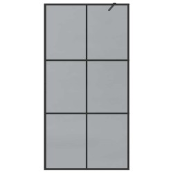 Mur de Douche à L'Italienne Noir 100 x 195 cm verre trempé 633428633428