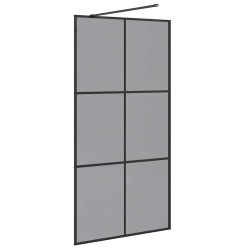 Mur de Douche à L'Italienne Noir 100 x 195 cm verre trempé 633428633428