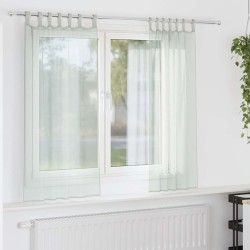 Voilages à œillets 2 pcs gris clair 140 x 140 cm 633429633429