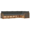 Ensemble de canapés d'extérieur 5 pcs Naturel et Anthracite 633431633431