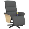 Fauteuil inclinable de massage et repose-pieds gris foncé tissu 633432633432