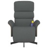 Fauteuil inclinable de massage et repose-pieds gris foncé tissu 633432633432