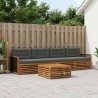 Ensemble de canapés d'extérieur 5 pcs Naturel et Anthracite 633433633433