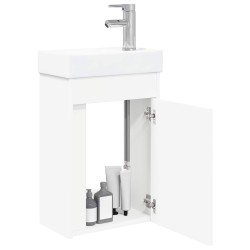Meuble de salle de bain avec robinet Blanc 40,5 x 22,5 x 62 cm 633435633435