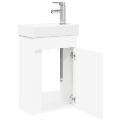 Meuble de salle de bain avec robinet Blanc 40,5 x 22,5 x 62 cm 633435633435