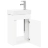 Meuble de salle de bain avec robinet Blanc 40,5 x 22,5 x 62 cm 633435633435