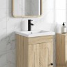 Lavabo de salle de bains Noir Mat 42 x 40 x 16,5 cm métal 633437633437